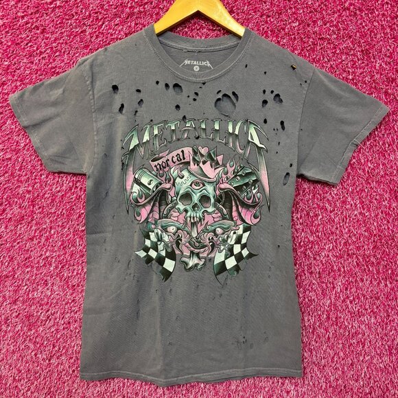 Metallica NorCal Skull Distressed Heavy Metal Tee Small - Picture 1 of 4